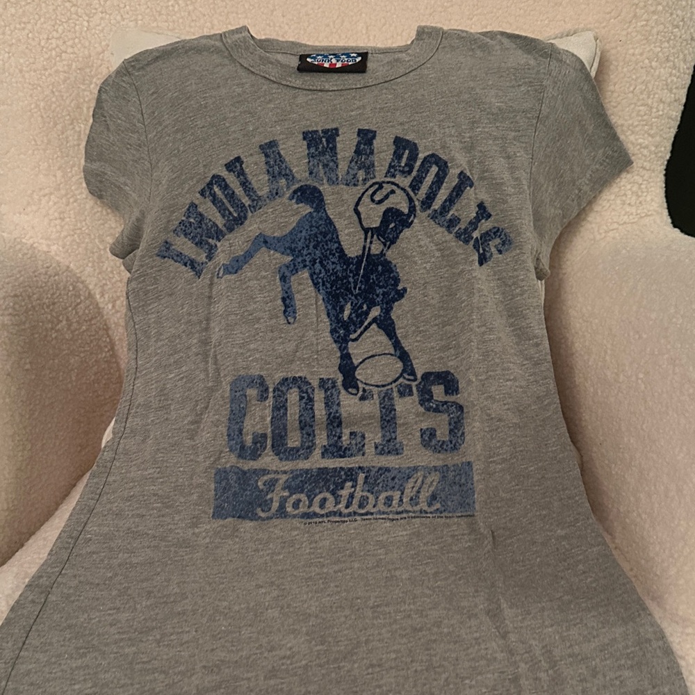 Junk Food Clothing Gray Indianapolis Colts Kids Tee